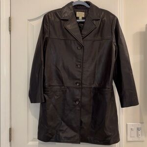 Cabela's Black Leather Coat